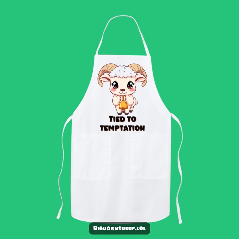 Funny Bighorn Sheep Bell Apron - Curious Chef Design