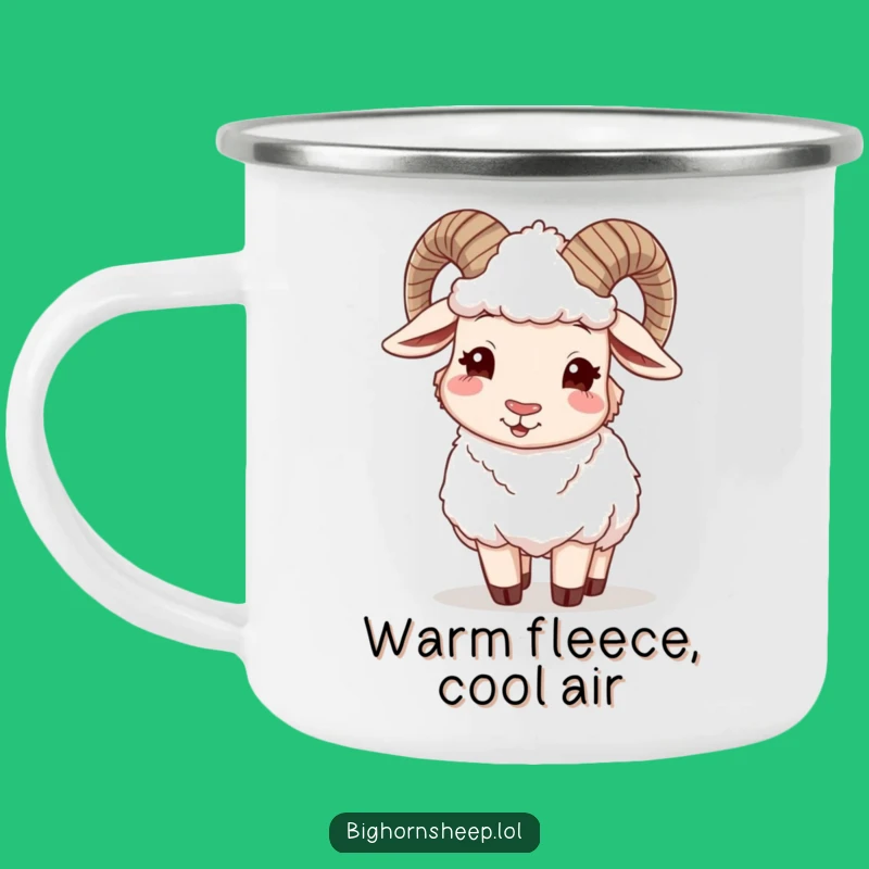 Funny Winking Bighorn Sheep Camping Mug - Cozy Adventures with Hilarious Style