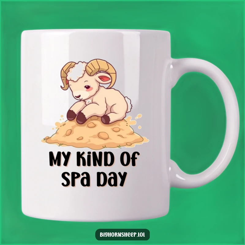 Funny Bighorn Sheep Cub Rolling Mug - Adorable & Hilarious Gift for Animal Lovers!
