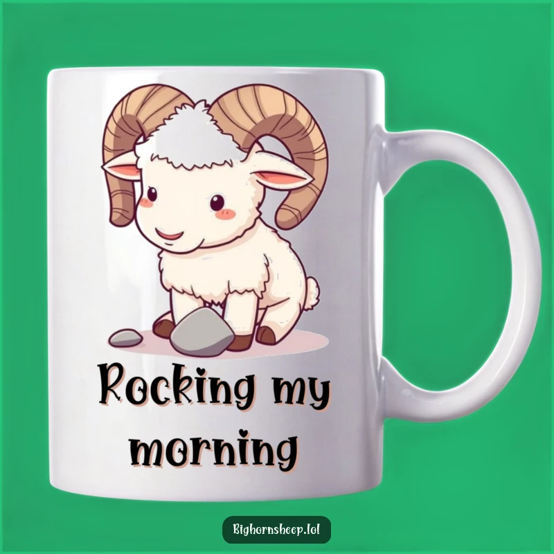 Funny Bighorn Sheep Mug: Playful Horn Butt - Gentle Nature Gift