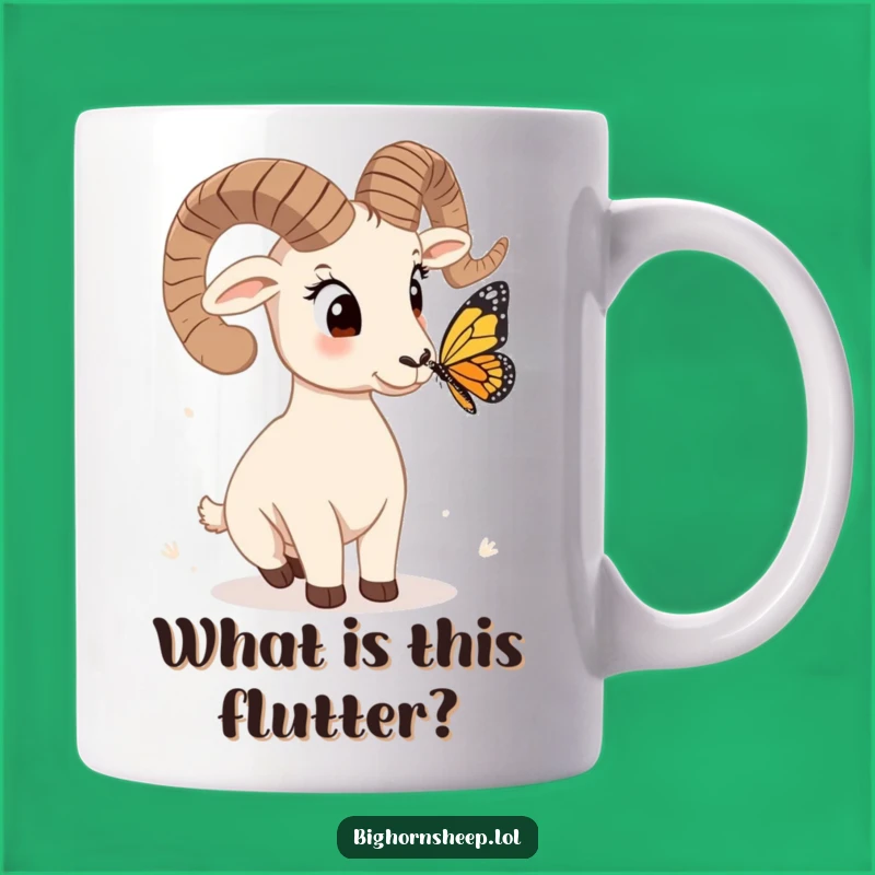 Funny Quizzical Bighorn Sheep Mug - Curious & Hilarious Animal Gift!