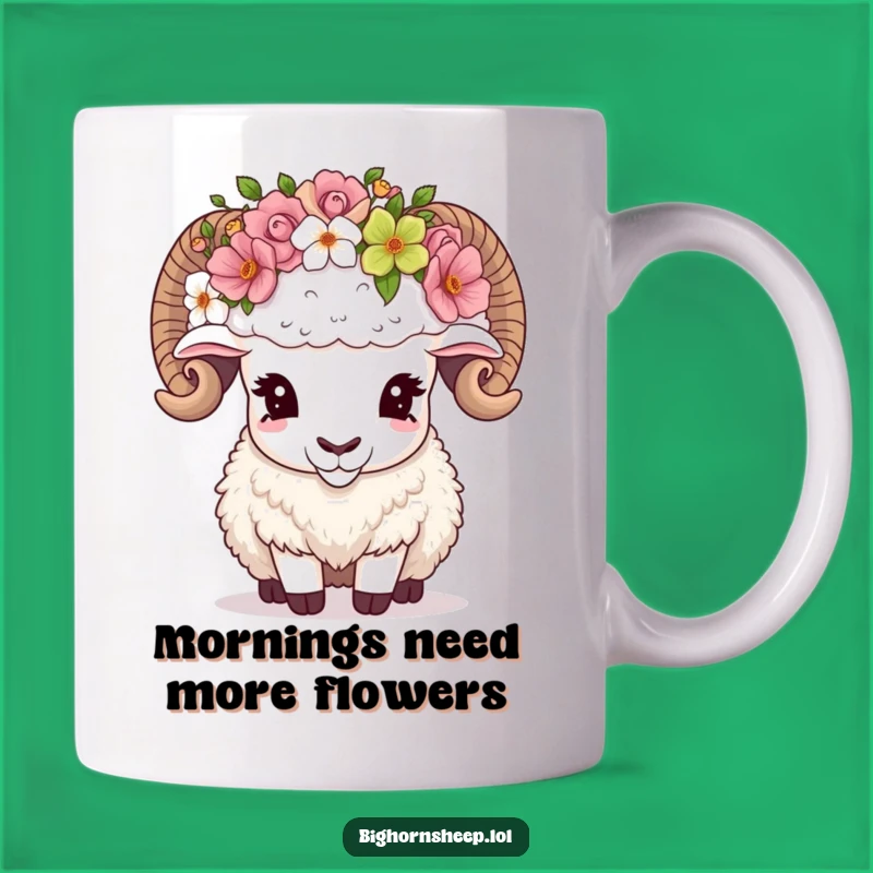 Funny Sheep Mug: Oversized Crown, Hilarious Mountain Animal Gift!