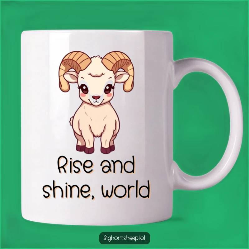 Funny Majestic Bighorn Sheep Mug, Regal Hilarious Gift for Horned Animal Fans