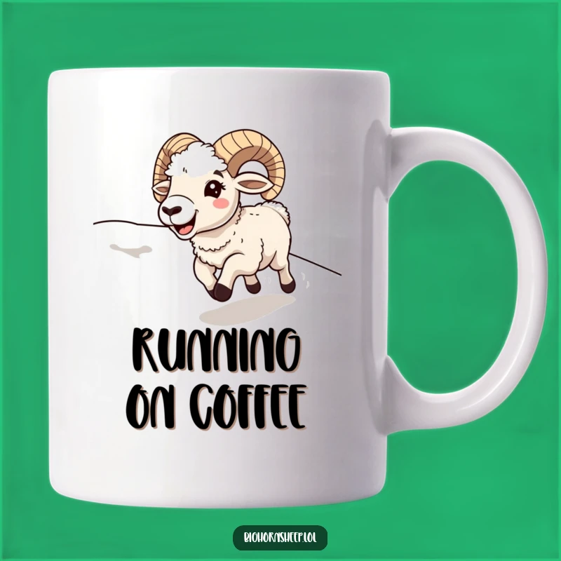 Funny Bighorn Sheep Downhill Fun Mug: Hilarious Gift for Joyful Souls