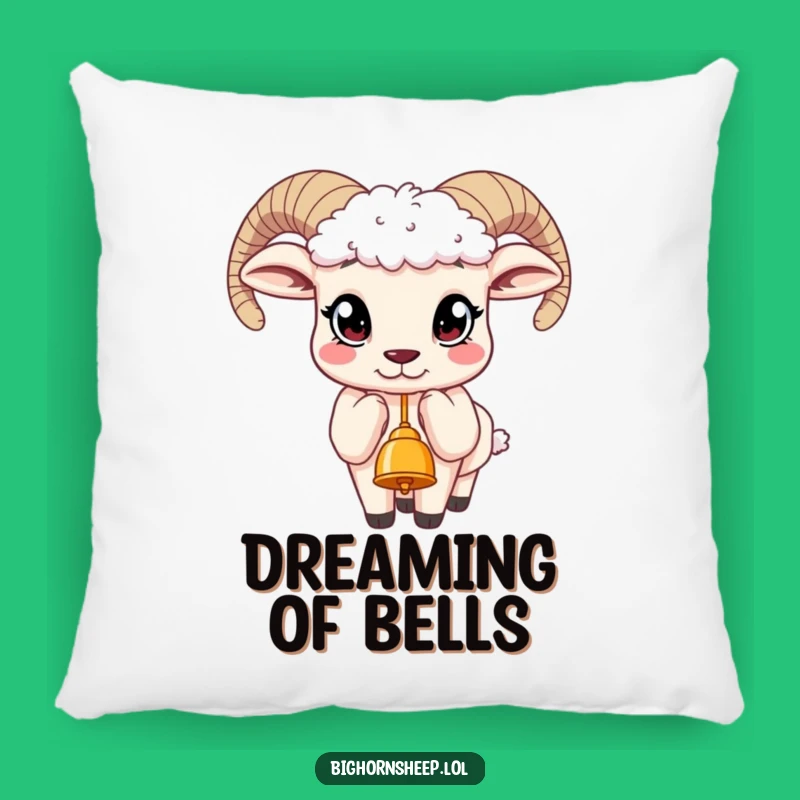 Funny Bighorn Sheep Bell Pillow - Curious Eyes Comfort