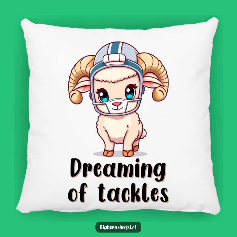 Cozy Funny Bighorn Sheep Football Pillow - Soft and Hilarious Accent Decor