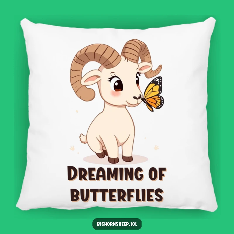 Funny Quizzical Bighorn Sheep Pillow - Cozy & Comical Home Accent!