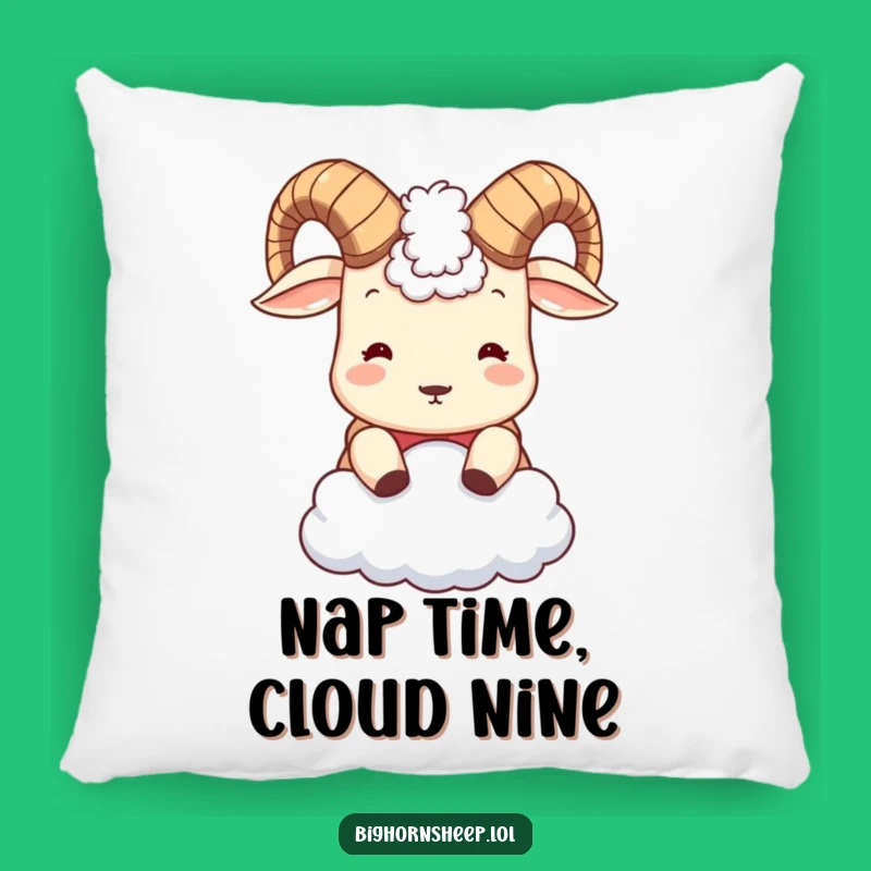 Funny Bighorn Sheep Cloud Headbutt Pillow - Cozy Comfy & Hilarious Home Decor