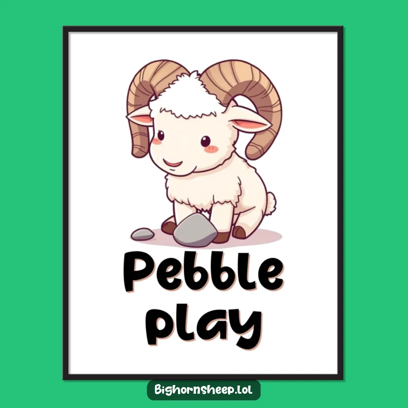 Funny Bighorn Sheep Print: Playful Horn Butt Art - Instant Gift