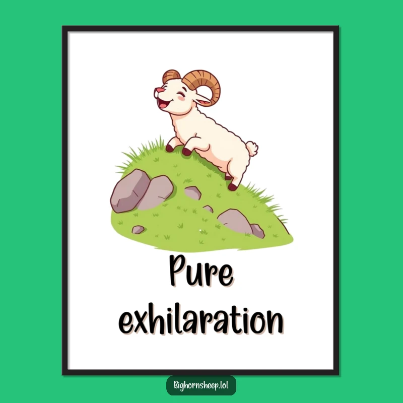 Funny Sliding Sheep Digital Art, Instant Excitement, Perfect Funny Gift