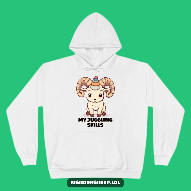 Cozy Funny Bighorn Sheep Pebble Hoodie: Warm Gifts for Balanced Souls