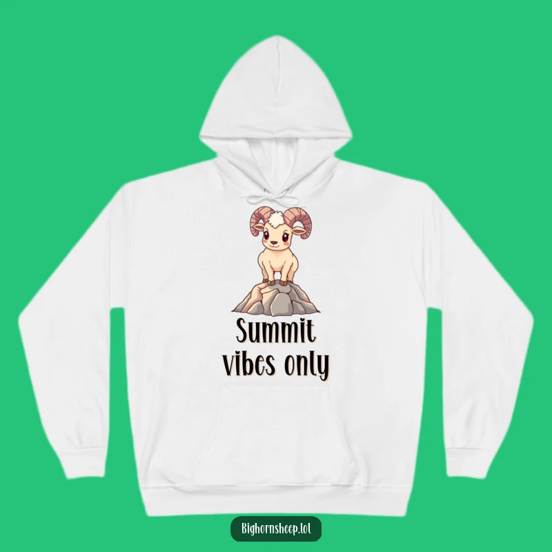 Funny Summit Bighorn Sheep Hoodie - Cozy & Proud Gear for Mountain Lovers
