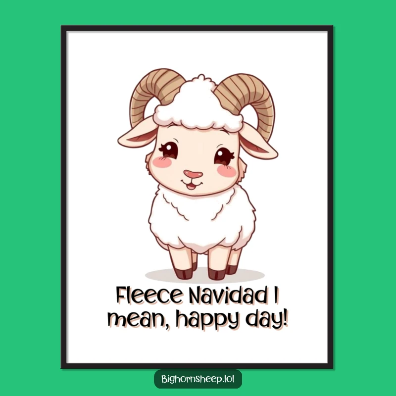 Free Printable Wall Art: Winking Sheep Adjusts Fleece - Funny Downloadable Decor