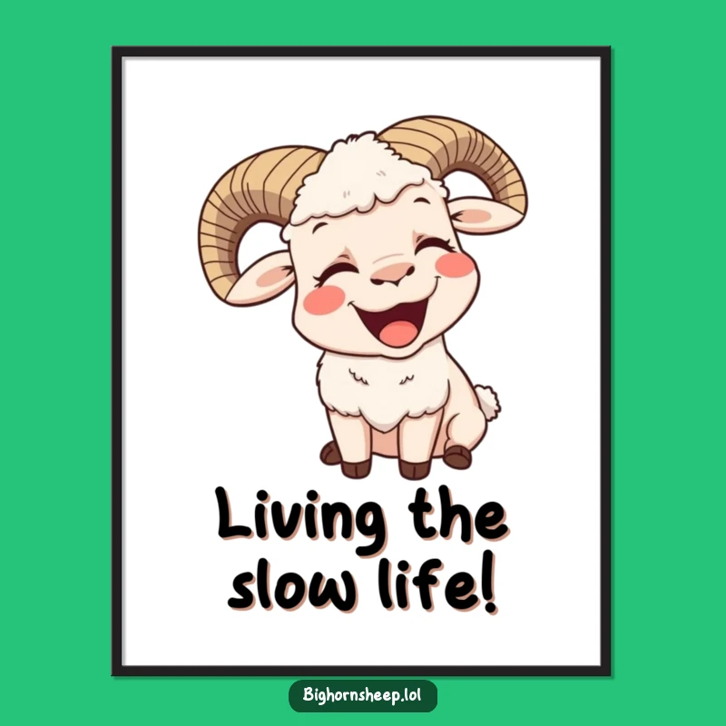 Free Printable Wall Art: Contented Yawning Sheep Hilarious Downloadable Decor