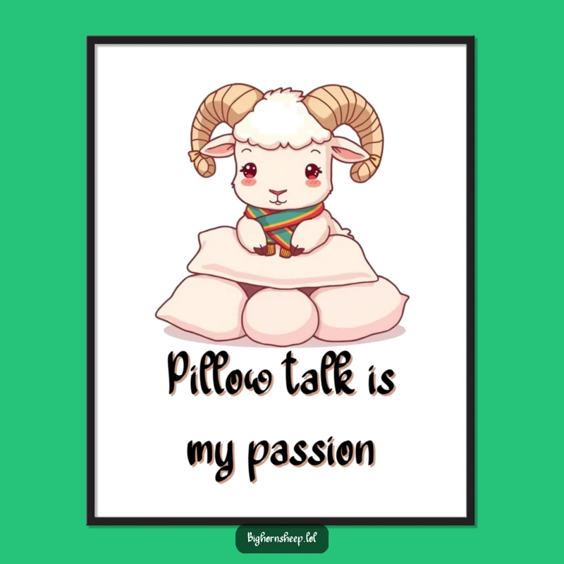 Funny Free Printable Wall Art: Sheep Pillow Dive - Whimsical Downloadable Decor