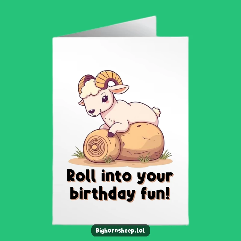 Free Printable Birthday Card: Sheep Nudges Tumbleweed - Funny Downloadable Wild West Gift