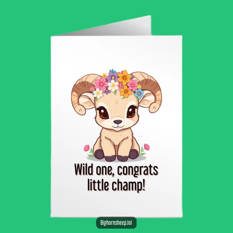 Free Printable Congratulatory Bighorn Sheep Cub Card - Funny Downloadable Gift
