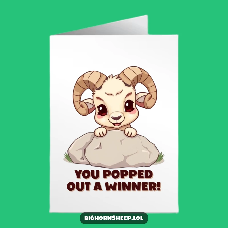 Free Printable Bighorn Sheep Congrats Card: Funny Hidden Achievement Download