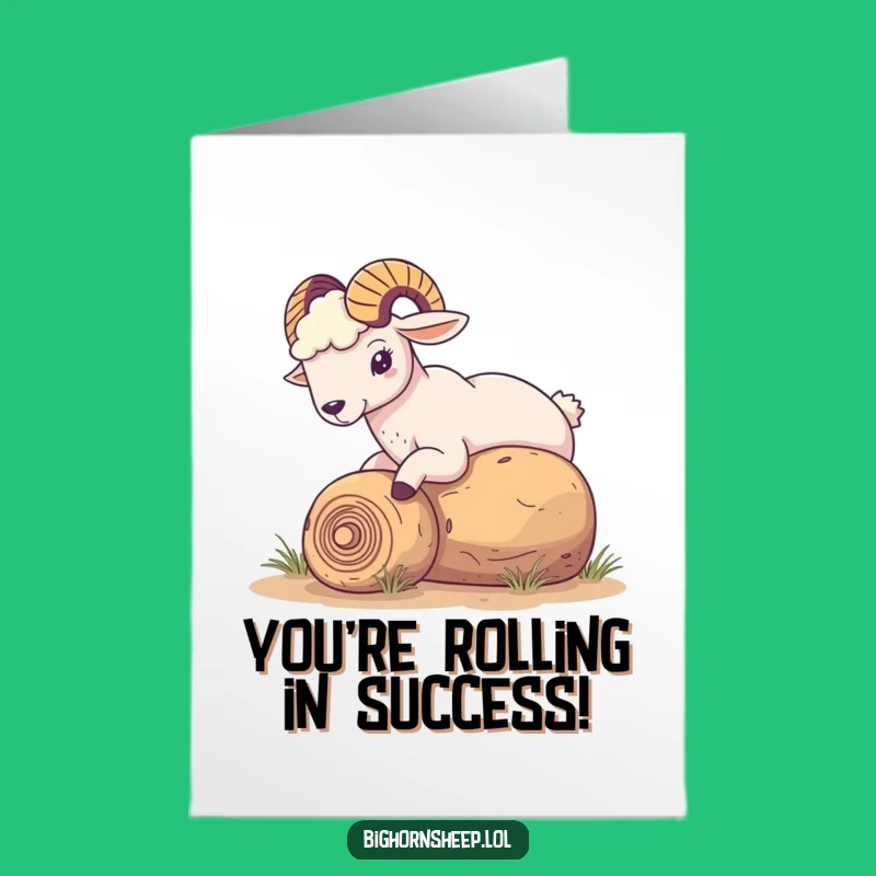 Free Printable Congrats Card: Sheep Nudges Tumbleweed - Funny Downloadable Congratulations