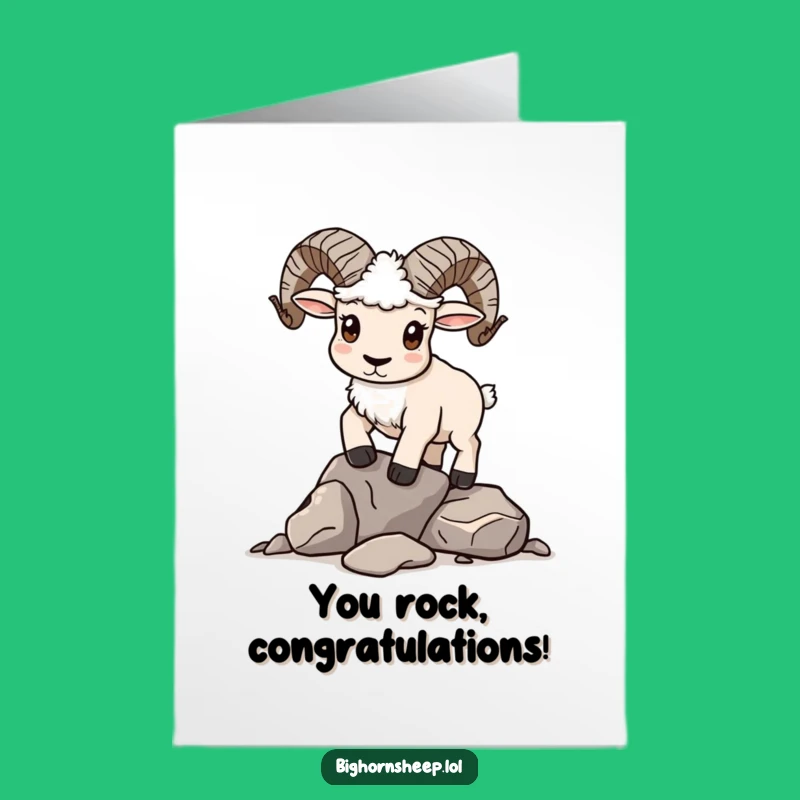 Funny Free Printable Congrats Card: Sheep Rock Balance - Motivating Downloadable