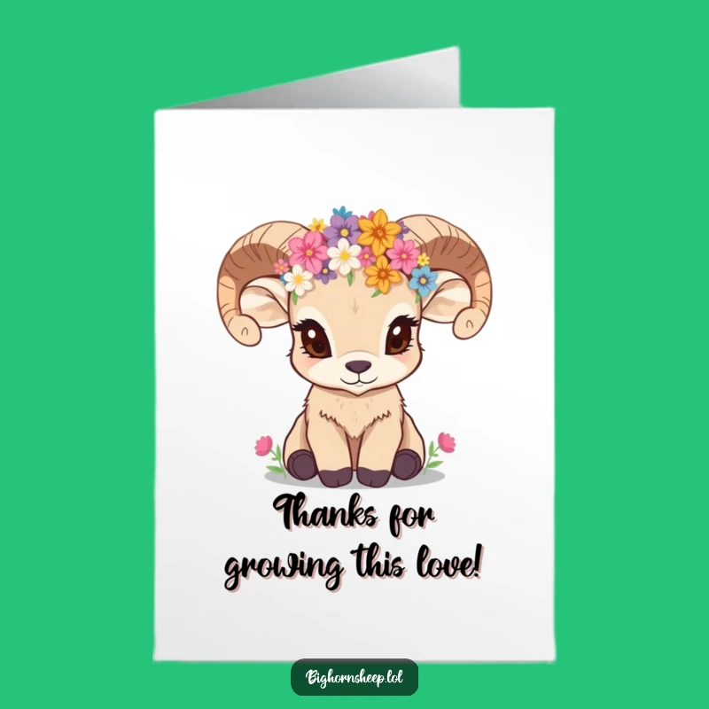 Free Printable Thank You Bighorn Sheep Cub Card - Funny Downloadable Gift