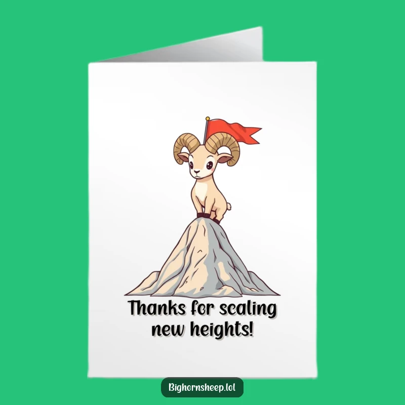 Free Printable Thank You Card: Proud Sheep Peak Flag Funny Downloadable