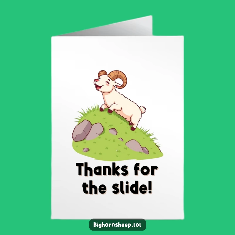 Lively Free Printable Bighorn Sheep Thank You Card - Print at Home Fun