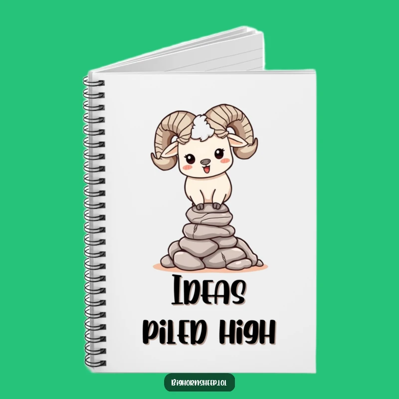 Funny Bighorn Sheep Rock Stacking Notebook - Happy Balance Journal Gift