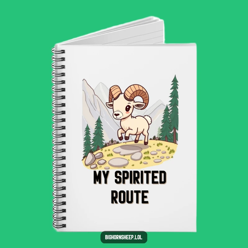 Funny Skipping Bighorn Sheep Notebook, Energetic Hilarious Gift for Creative Ideas