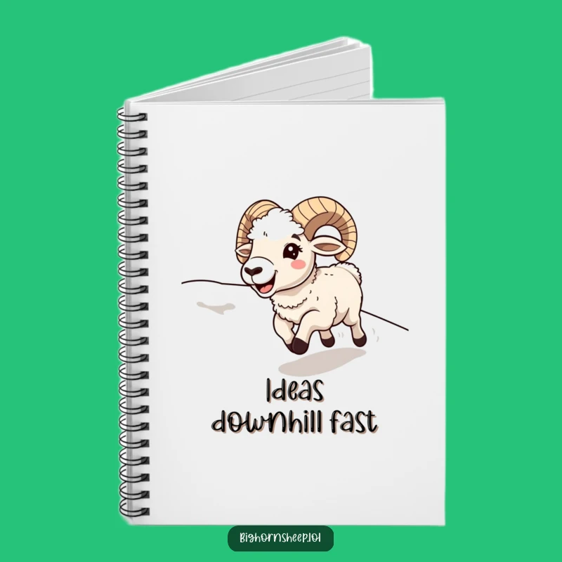 Funny Bighorn Sheep Downhill Notebook: Journal Your Joyful Adventures