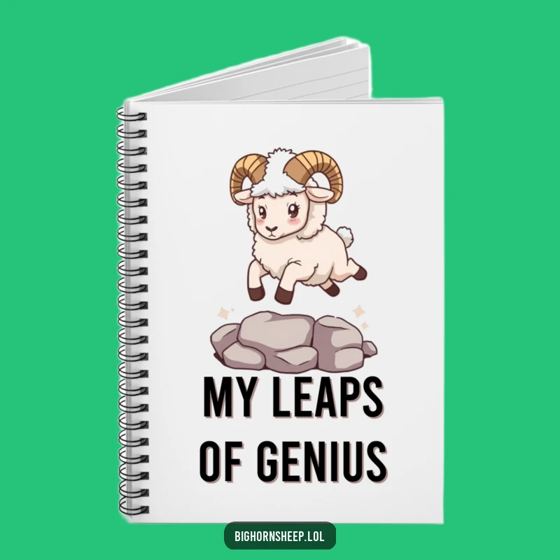 Funny Bighorn Sheep Leaping Notebook: Journal Your Adventures with Humor
