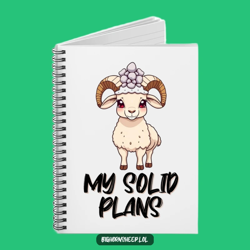 Funny Bighorn Sheep Pebble Crown Notebook: Jot Down Your Proudest Thoughts!