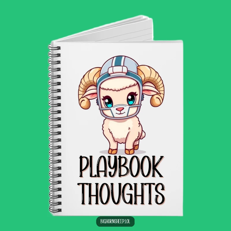 Funny Bighorn Sheep Football Notebook - Jot Down Ideas with Hilarious Style