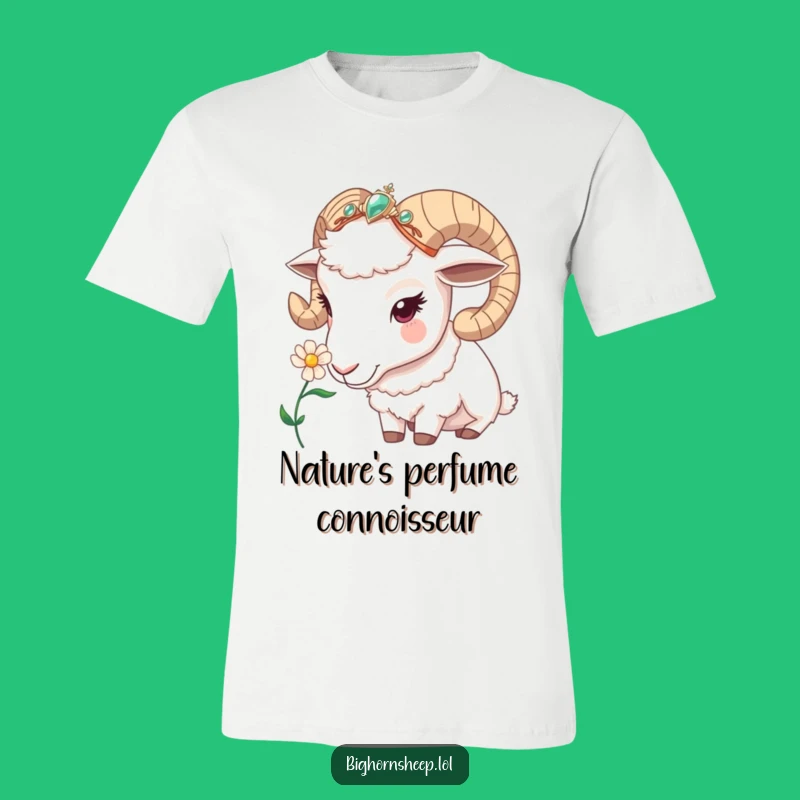 Funny Bighorn Sheep Headband T-Shirt: Wear Your Gentle Curiosity