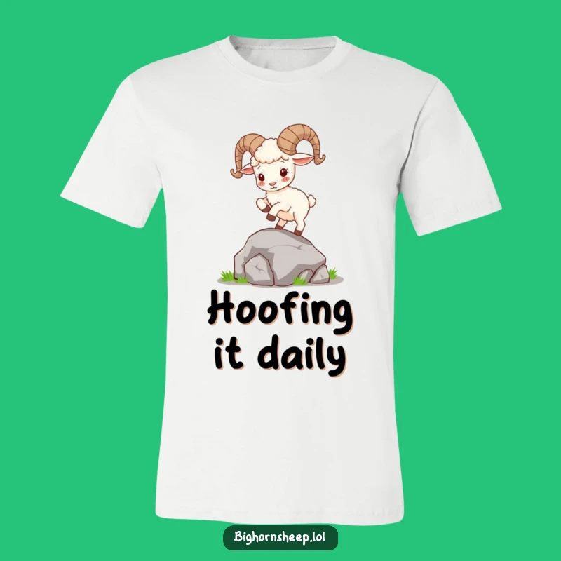 Funny Bighorn Sheep T-Shirt: Cute & Playful Rock Hopper Graphic Tee Gift