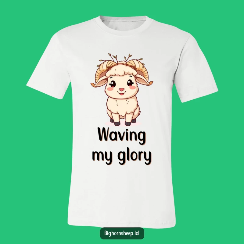 Funny Bighorn Sheep Twig Crown T-Shirt: Wear Your Woodland Cheer!
