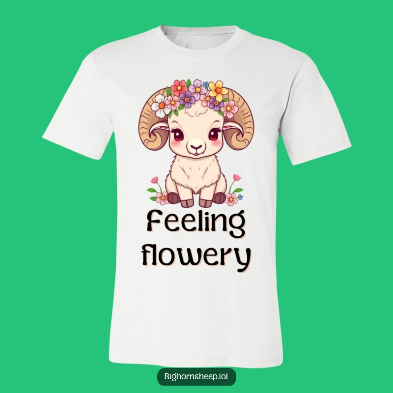 Funny Serene Sheep Flower Crown T-Shirt, Boho Animal Tee, Ideal Funny Gift