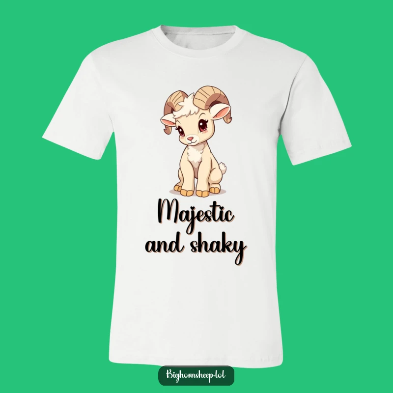 Funny Wobbly Bighorn Sheep Cub T-Shirt - Comical Effort Tee!