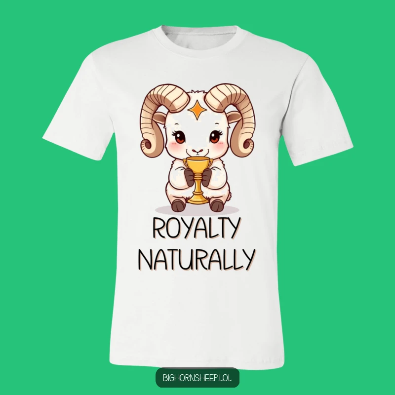 Funny Bighorn Sheep Chalice T-Shirt: Wear Your Royal Silliness with Pride!