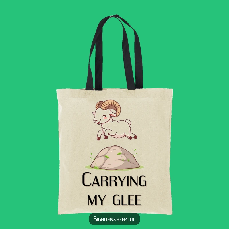 Funny Bighorn Sheep Tote Bag - Joyful Mountain Animal Carry-All Gift