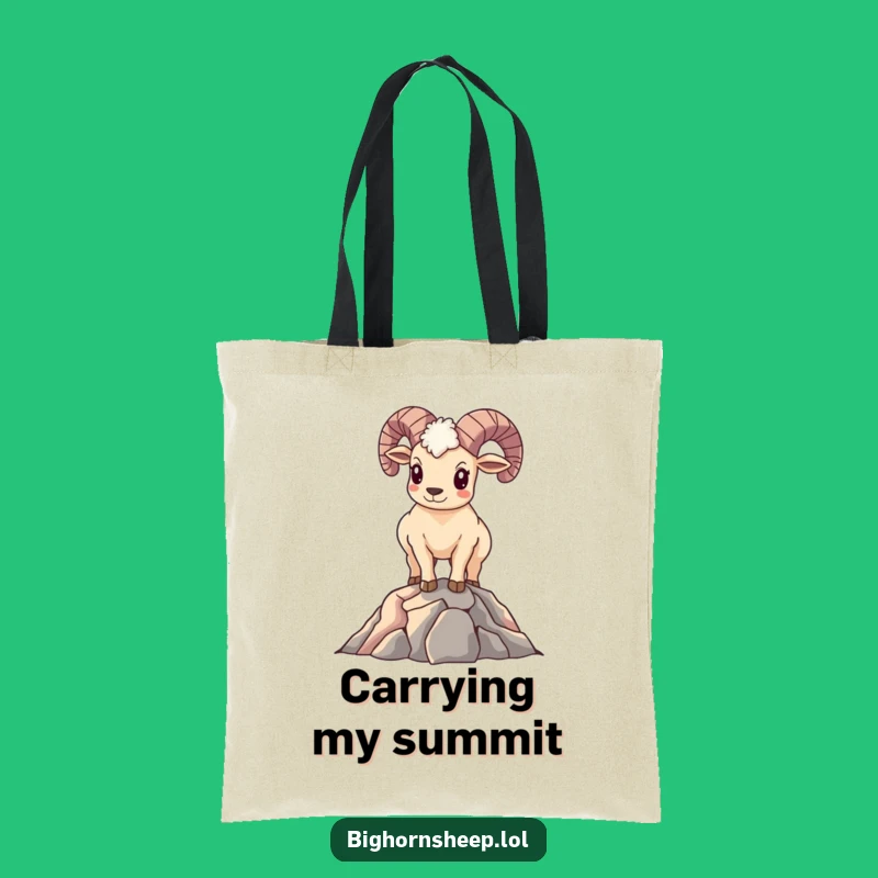 Funny Peak Bighorn Sheep Tote Bag - Carry Your Victories with Hilarious Style