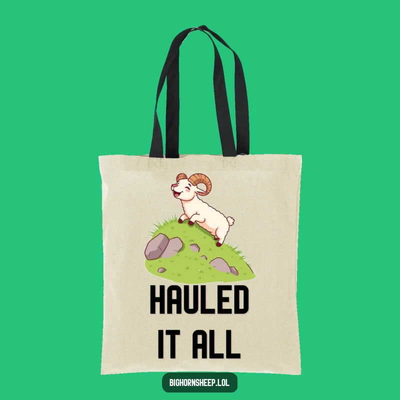 Funny Sliding Sheep Tote Bag, Adventure Carryall, Great Funny Gift