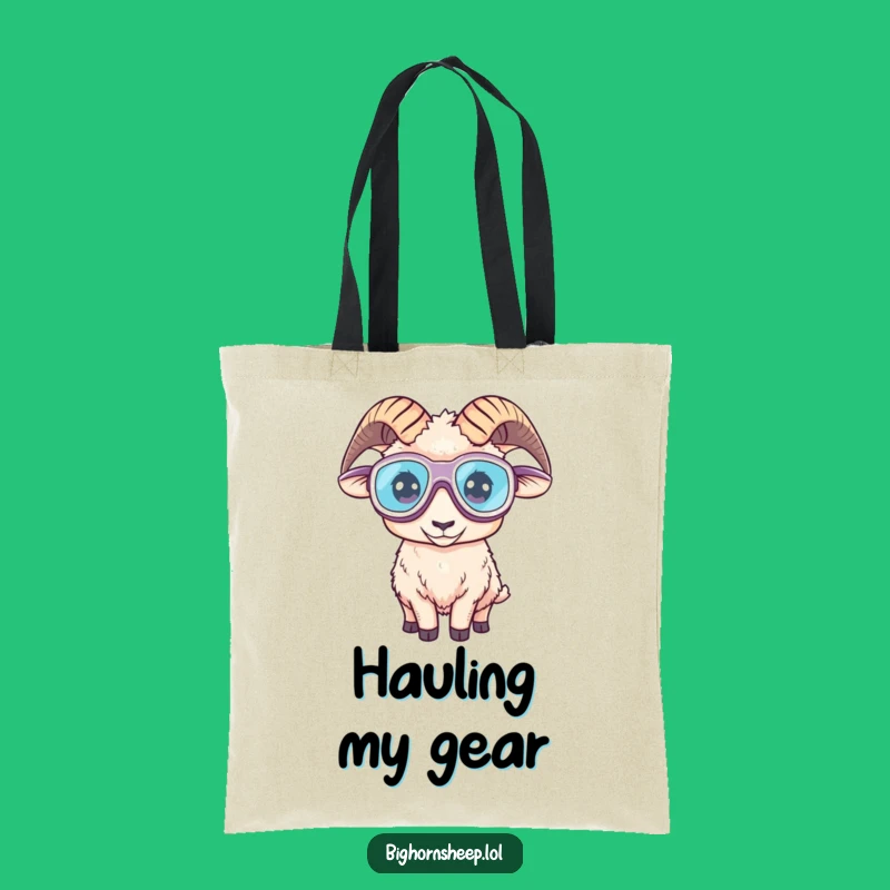 Funny Bighorn Sheep Goggles Tote Bag - Adventurous Explorer Humorous Carry-All Gift