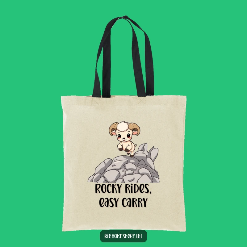 Funny Bouncing Bighorn Cub Tote Bag - Carry Your Essentials with Playful Energy